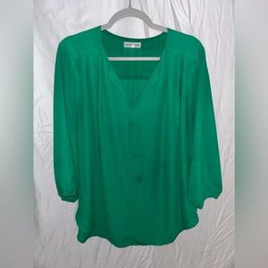 Pleione Green Blouse, Size XL